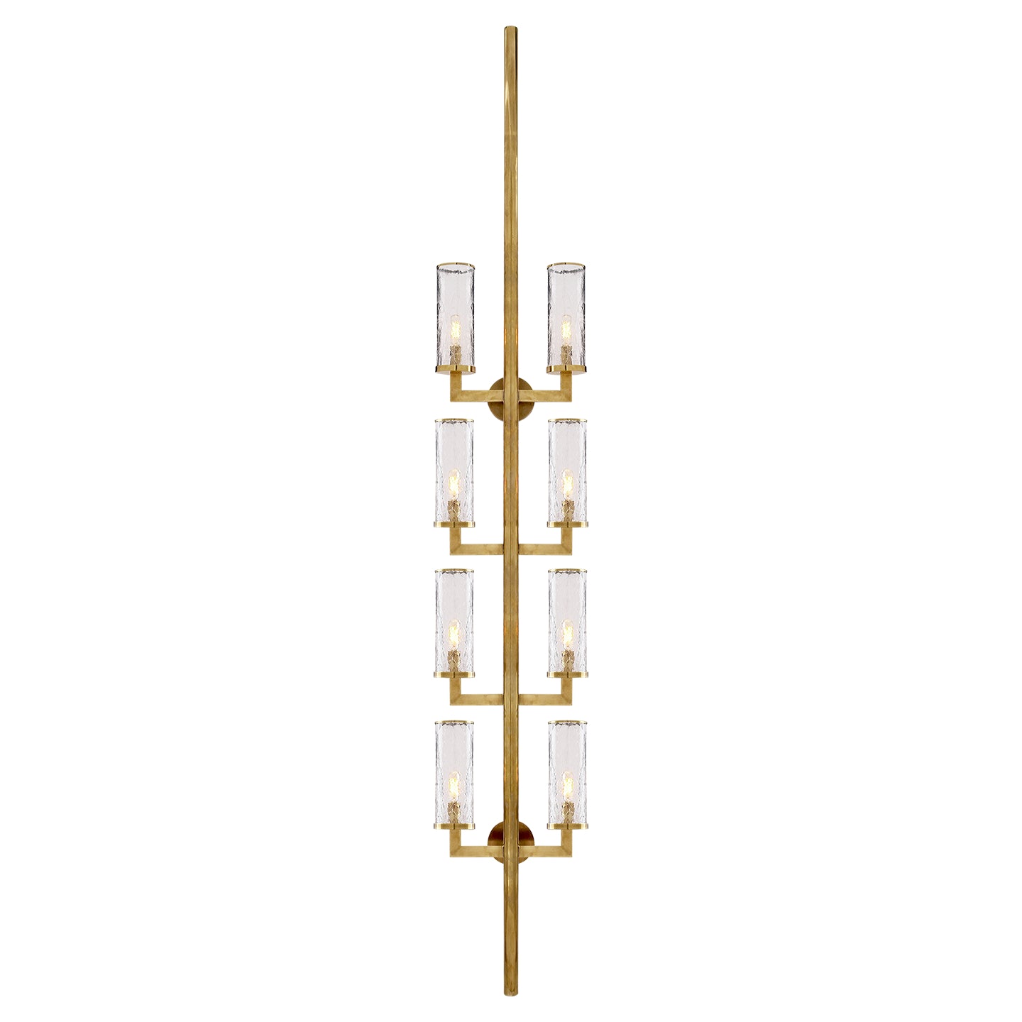 Visual Comfort Signature - KW 2204AB-CRG - Eight Light Wall Sconce - Liaison - Antique-Burnished Brass