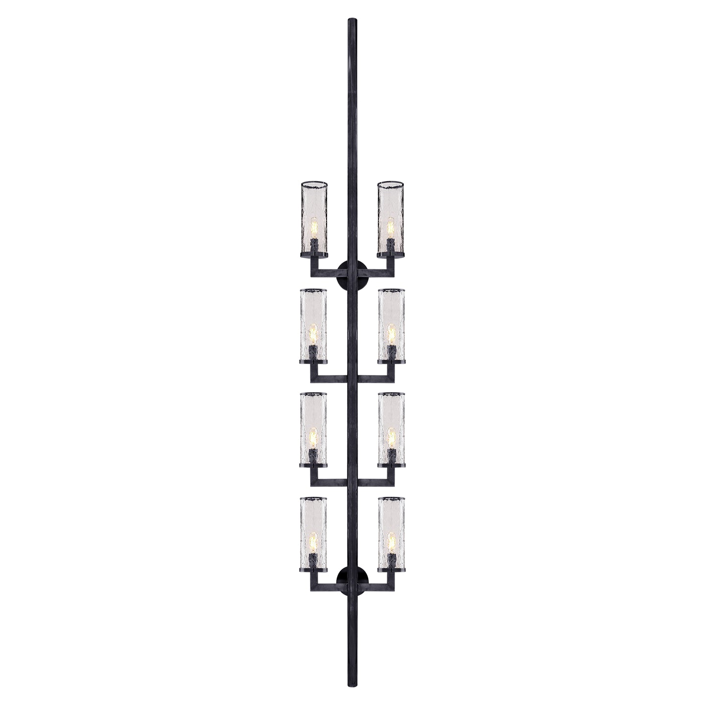 Visual Comfort Signature - KW 2204BZ-CRG - Eight Light Wall Sconce - Liaison - Bronze