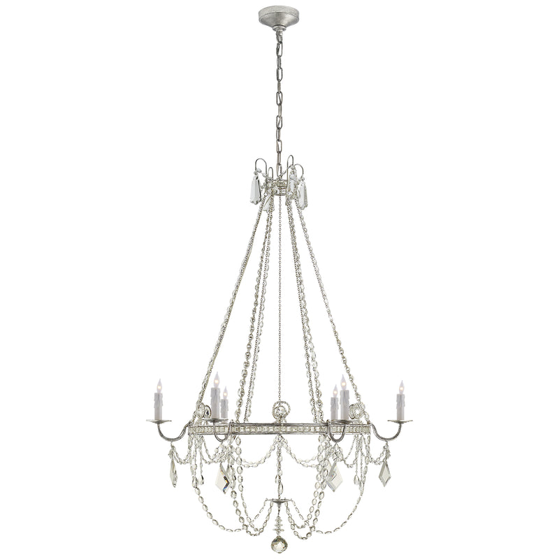 Visual Comfort Signature - SP 5031BSL-CG - Six Light Chandelier - Sharon - Burnished Silver Leaf