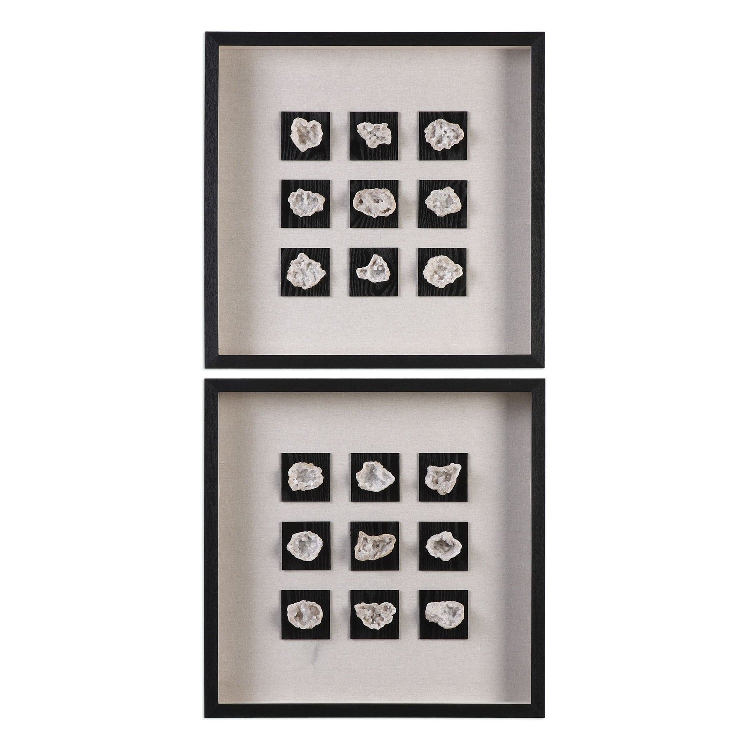 Uttermost - 04080 - Shadow Box - Geode - Black Wood