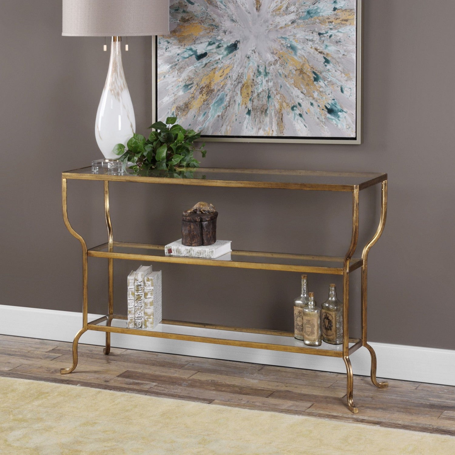 Uttermost - 24668 - Console Table - Deline - Antiqued Gold
