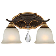 Metropolitan - N1462-652 - Two Light Bath - Chateau Nobles - Raven Bronze W/Sunburst Gold H