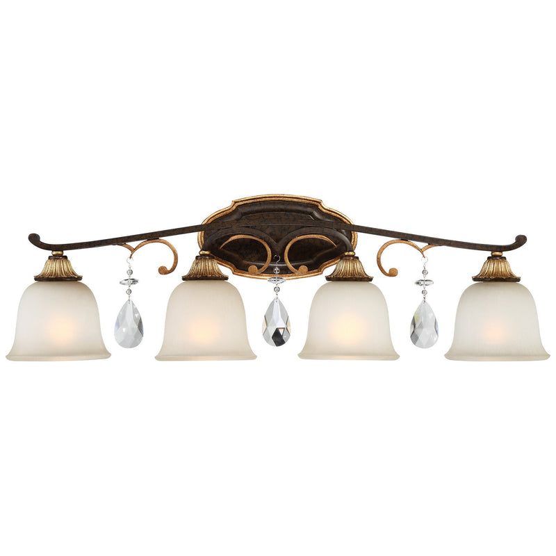 Metropolitan - N1464-652 - Four Light Bath - Chateau Nobles - Raven Bronze W/Sunburst Gold H