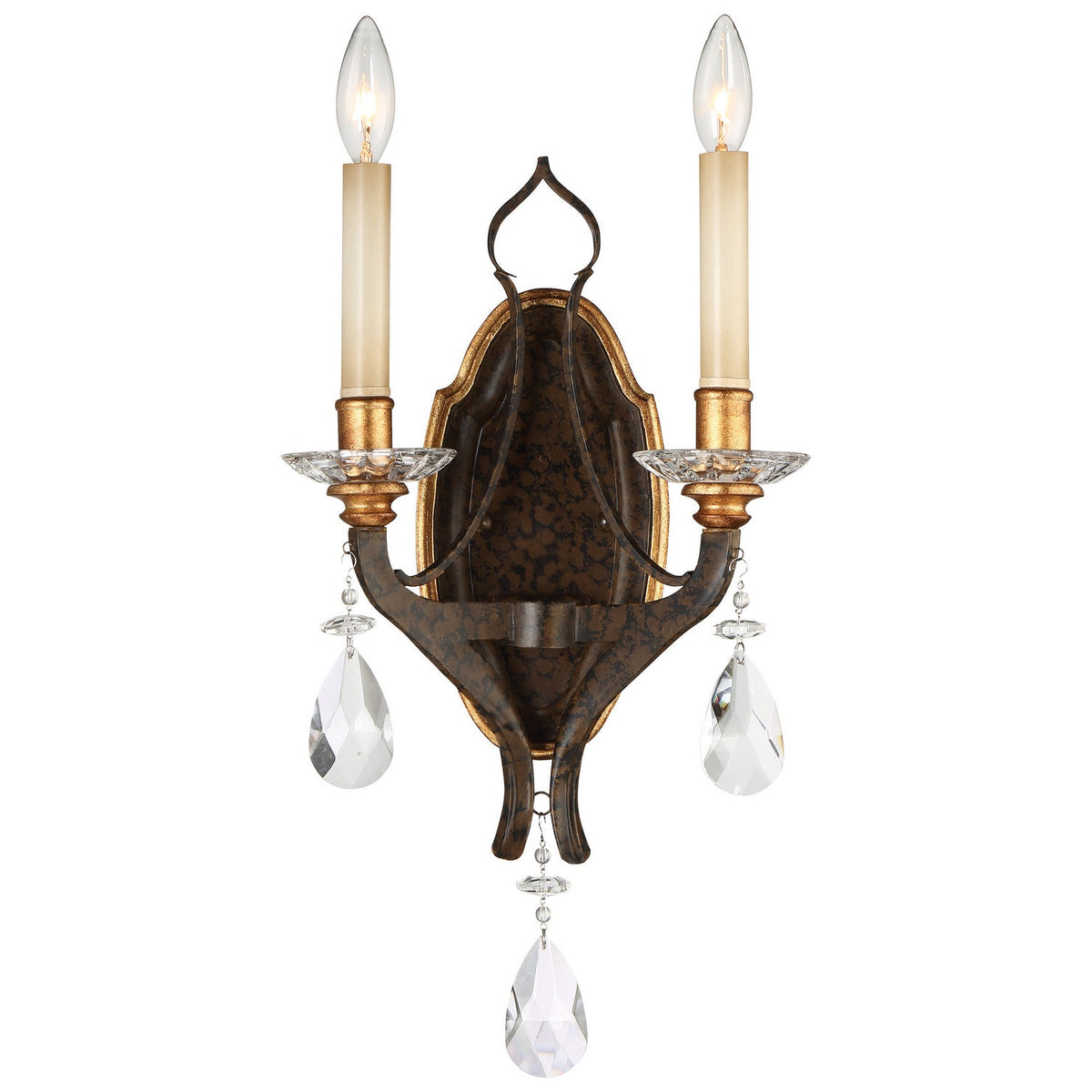 Metropolitan - N6452-652 - Two Light Wall Sconce - Chateau Nobles - Raven Bronze W/Sunburst Gold H