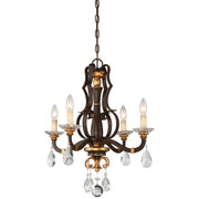 Metropolitan - N6454-652 - Four Light Mini Chandelier - Chateau Nobles - Raven Bronze W/Sunburst Gold H