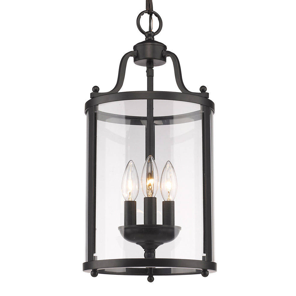 Golden - 1157-3P BLK - Three Light Pendant - Payton - Matte Black