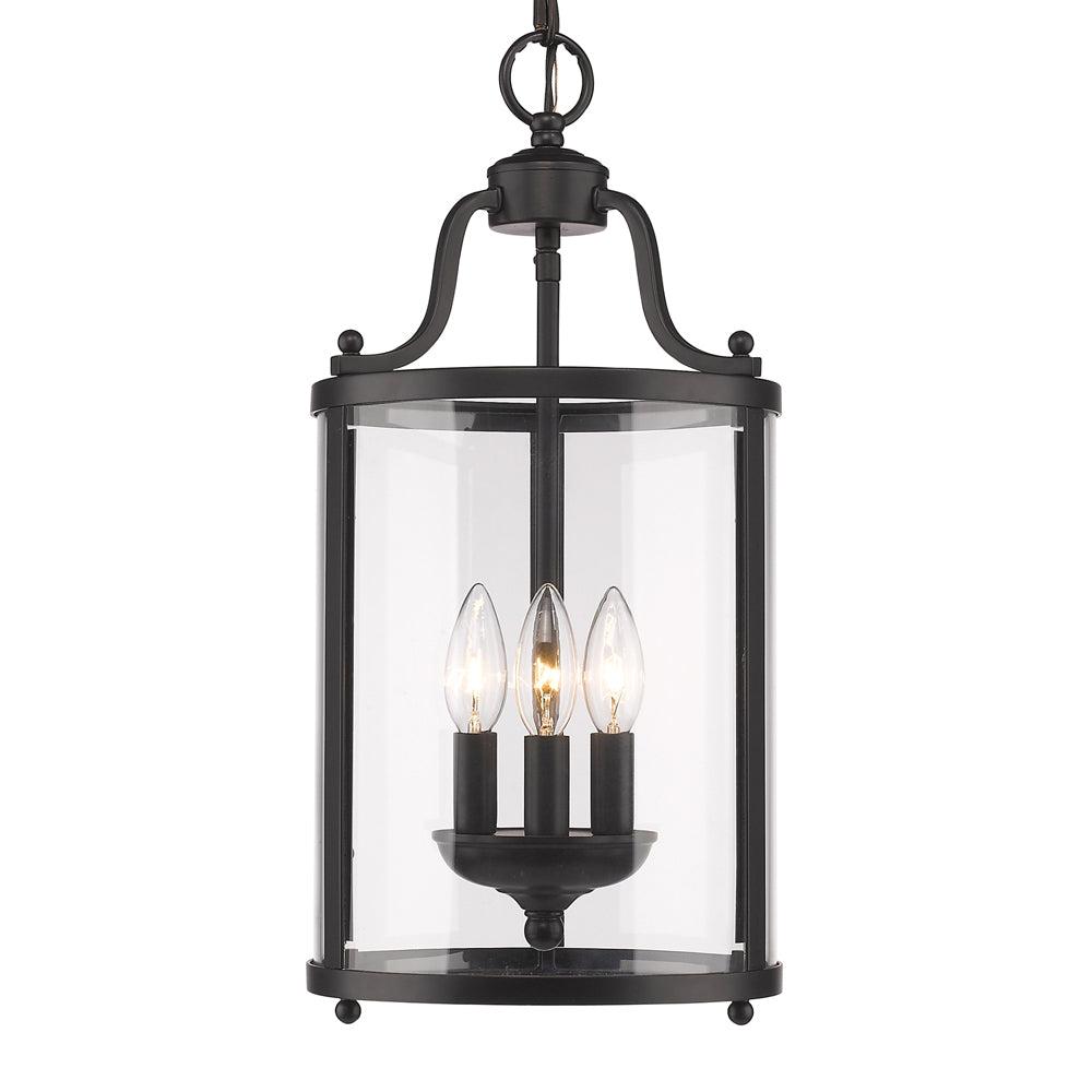 Golden - 1157-3P BLK - Three Light Pendant - Payton - Matte Black