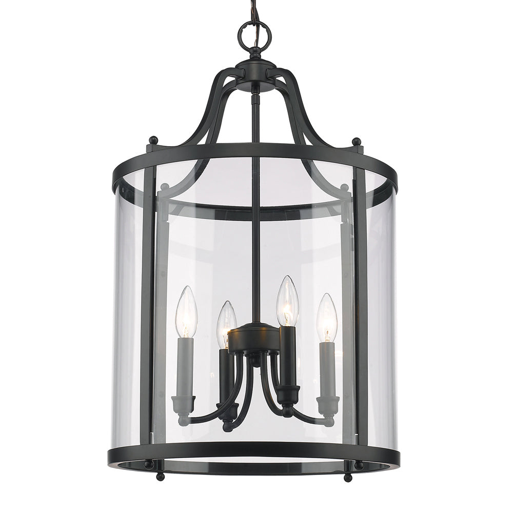 Golden - 1157-4P BLK - Four Light Pendant - Payton - Matte Black