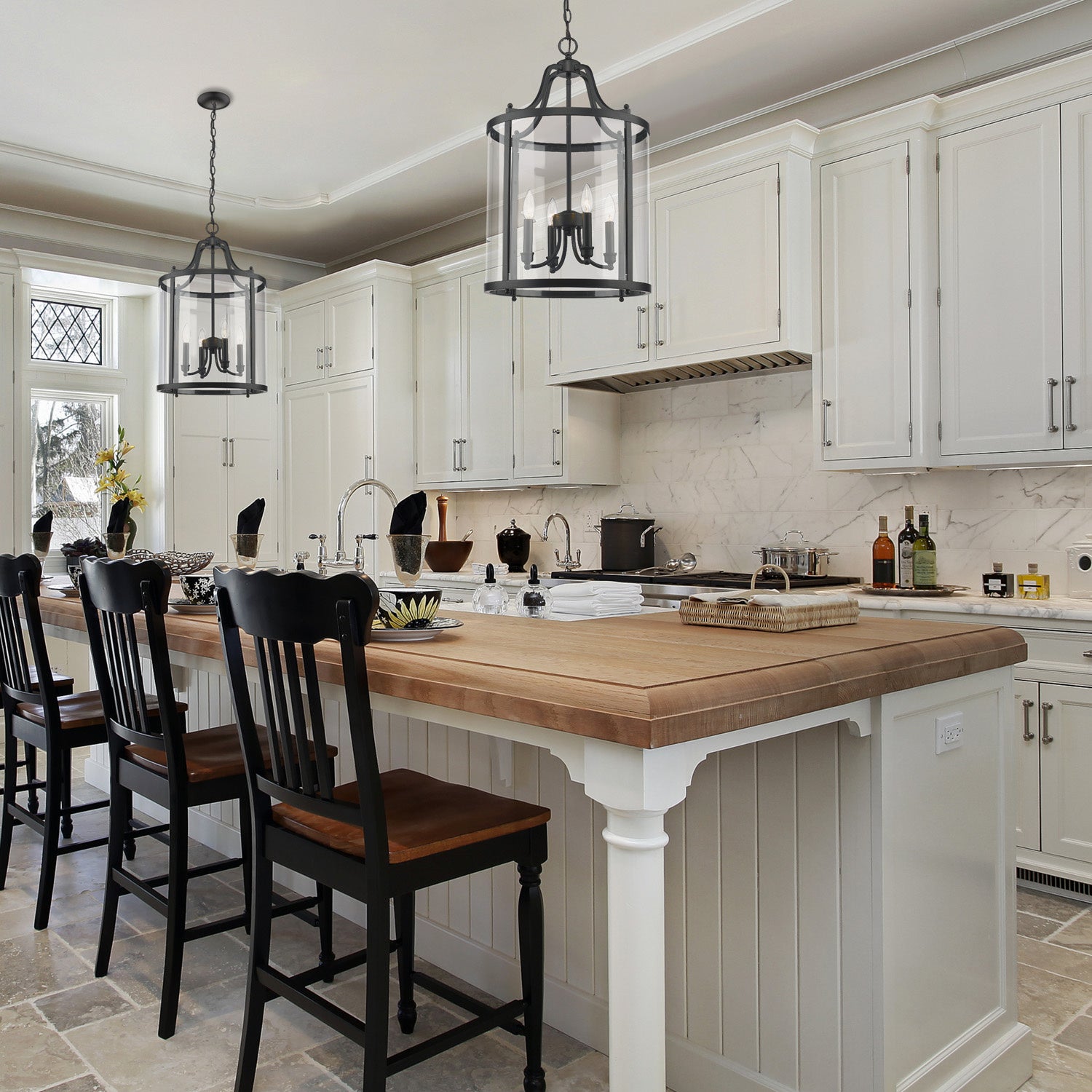 Golden - 1157-4P BLK - Four Light Pendant - Payton - Matte Black