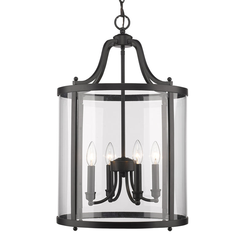 Golden - 1157-4P BLK - Four Light Pendant - Payton - Matte Black