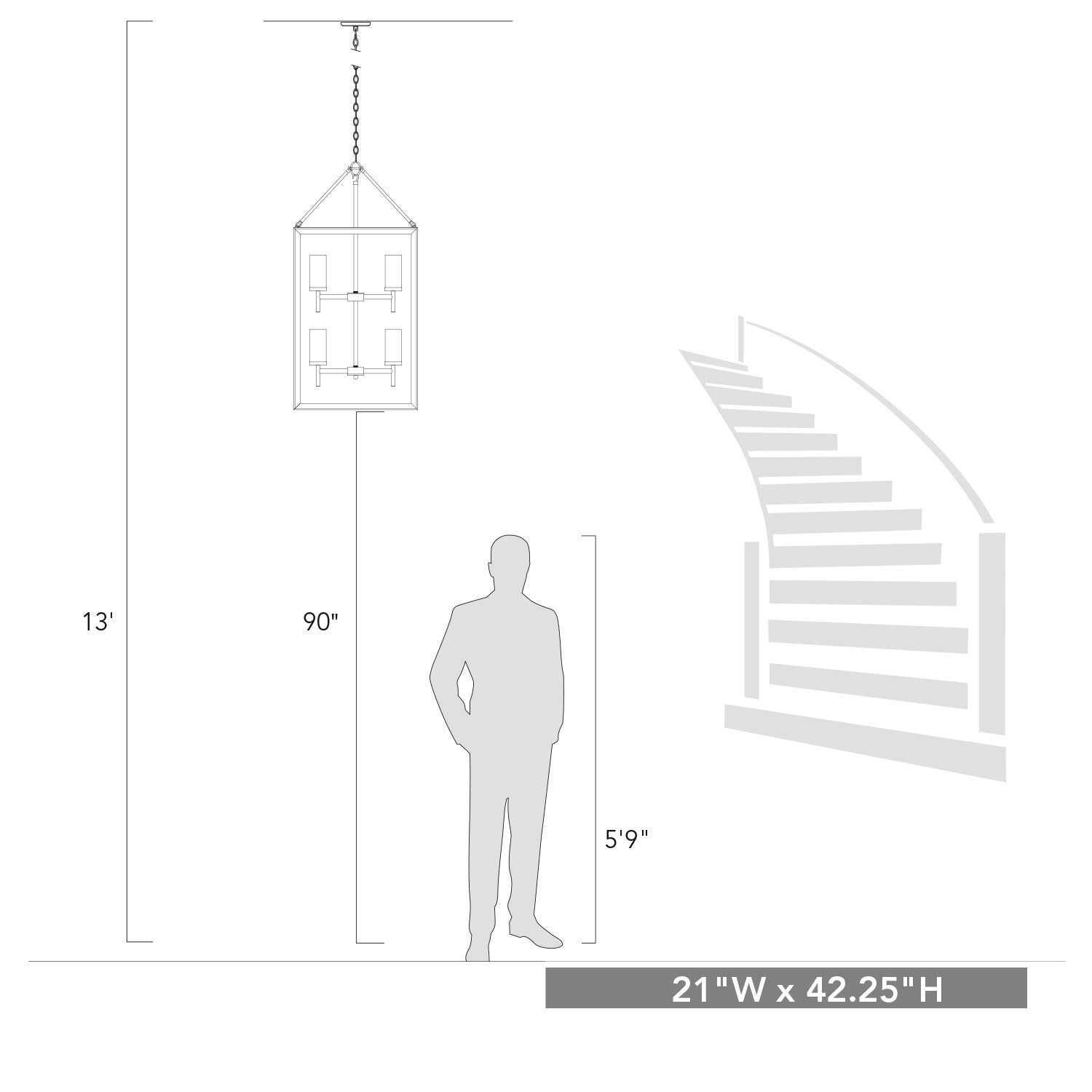 Golden - 2073-8P GMT-CLR - Eight Light Pendant - Smyth - Gunmetal Bronze