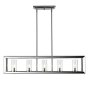 Golden - 2074-LP CH-CLR - Five Light Linear Pendant - Smyth - Chrome