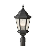 Generation Lighting - OL5907BK - Three Light Outdoor Post Lantern - Martinsville - Black