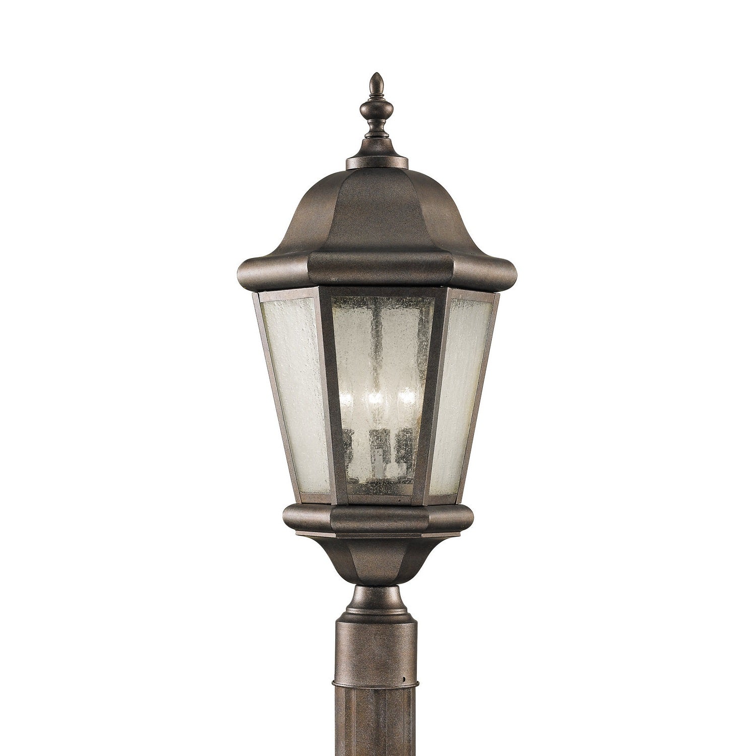 Generation Lighting - OL5907CB - Three Light Outdoor Post Lantern - Martinsville - Corinthian Bronze