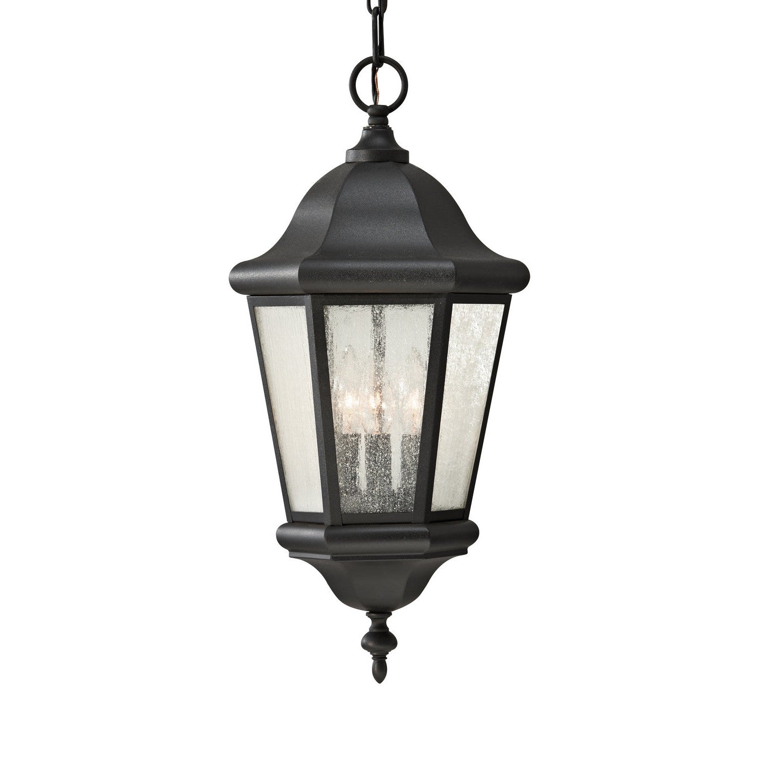 Generation Lighting - OL5911BK - Three Light Outdoor Pendant - Martinsville - Black