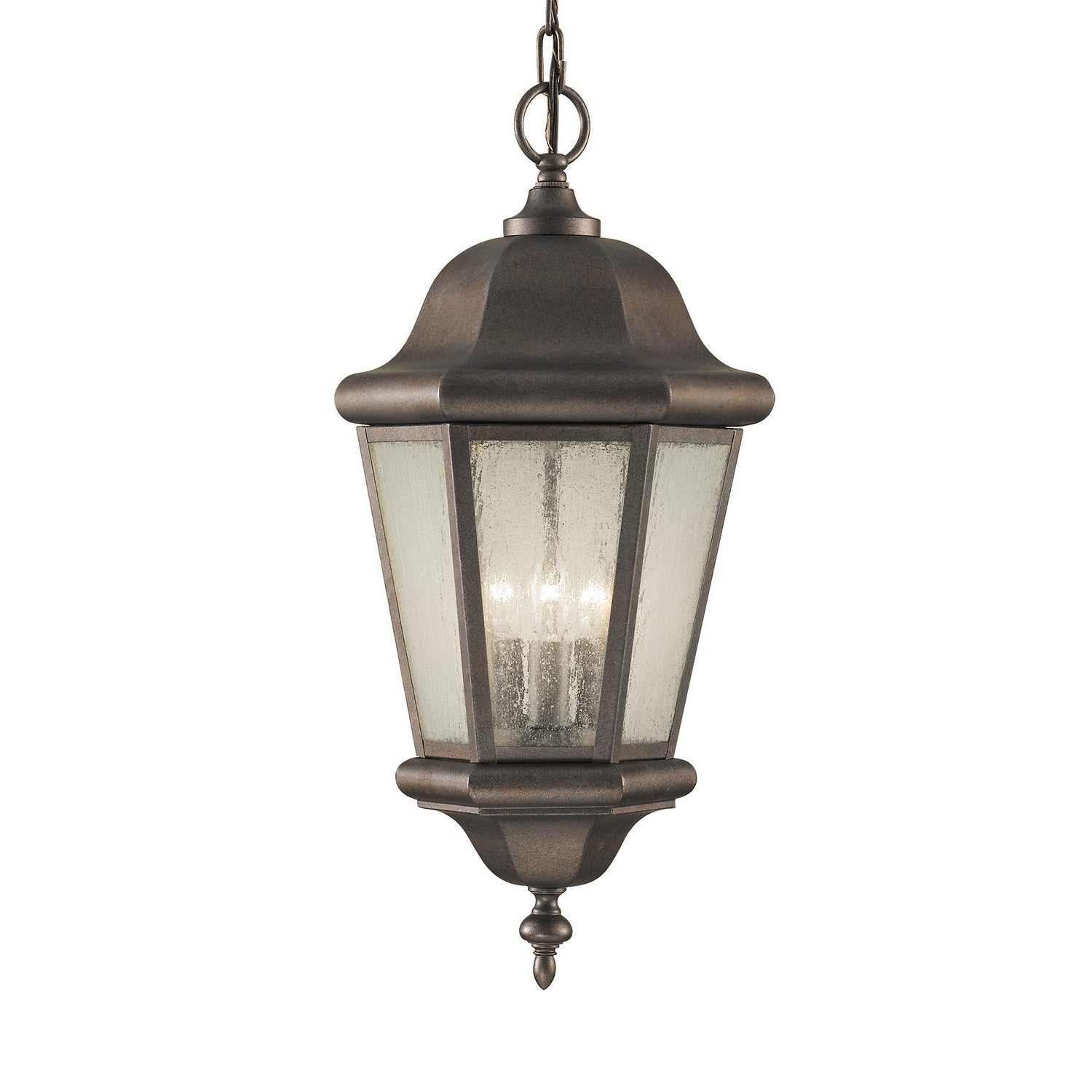 Generation Lighting - OL5911CB - Three Light Outdoor Pendant - Martinsville - Corinthian Bronze