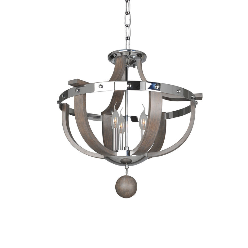 Kalco - 300440CH - Three Light Semi Flush Mount - Sharlow - Chrome