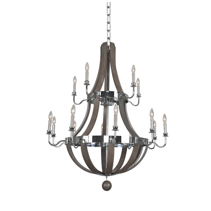 Kalco - 300485CH - 15 Light Chandelier - Sharlow - Chrome