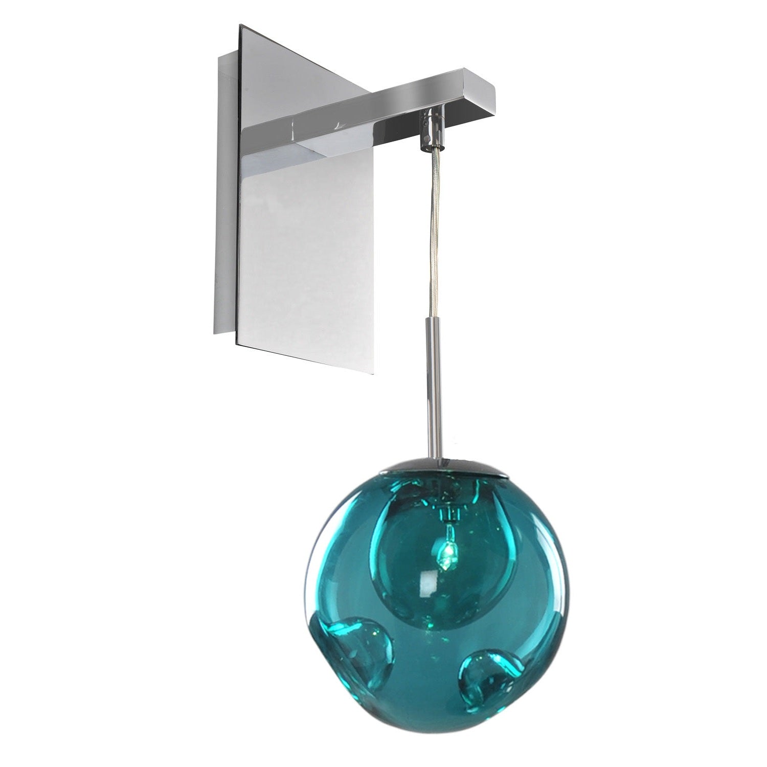 Kalco - 309520CH/AQUA - One Light Wall Bracket - Meteor - Chrome