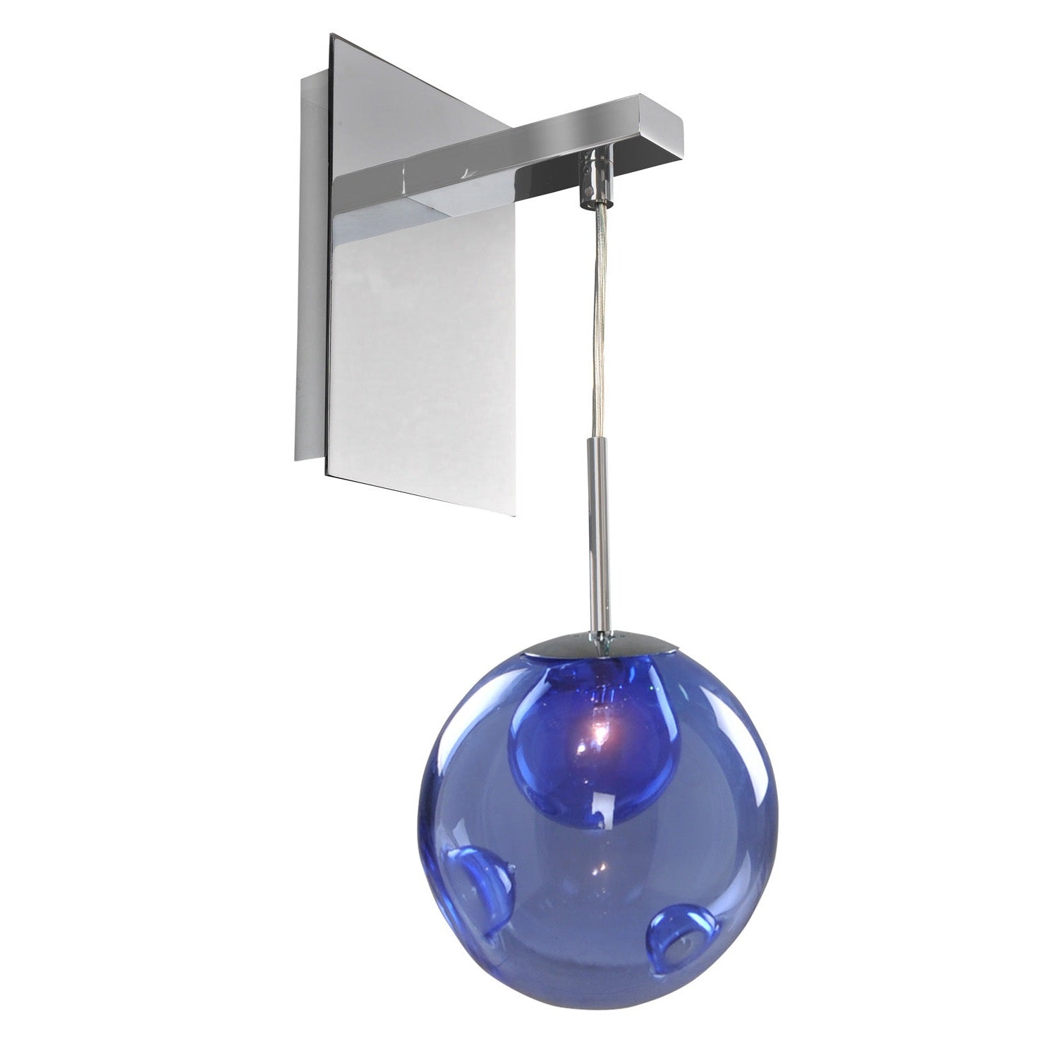 Kalco - 309520CH/SAPPH - One Light Wall Bracket - Meteor - Chrome