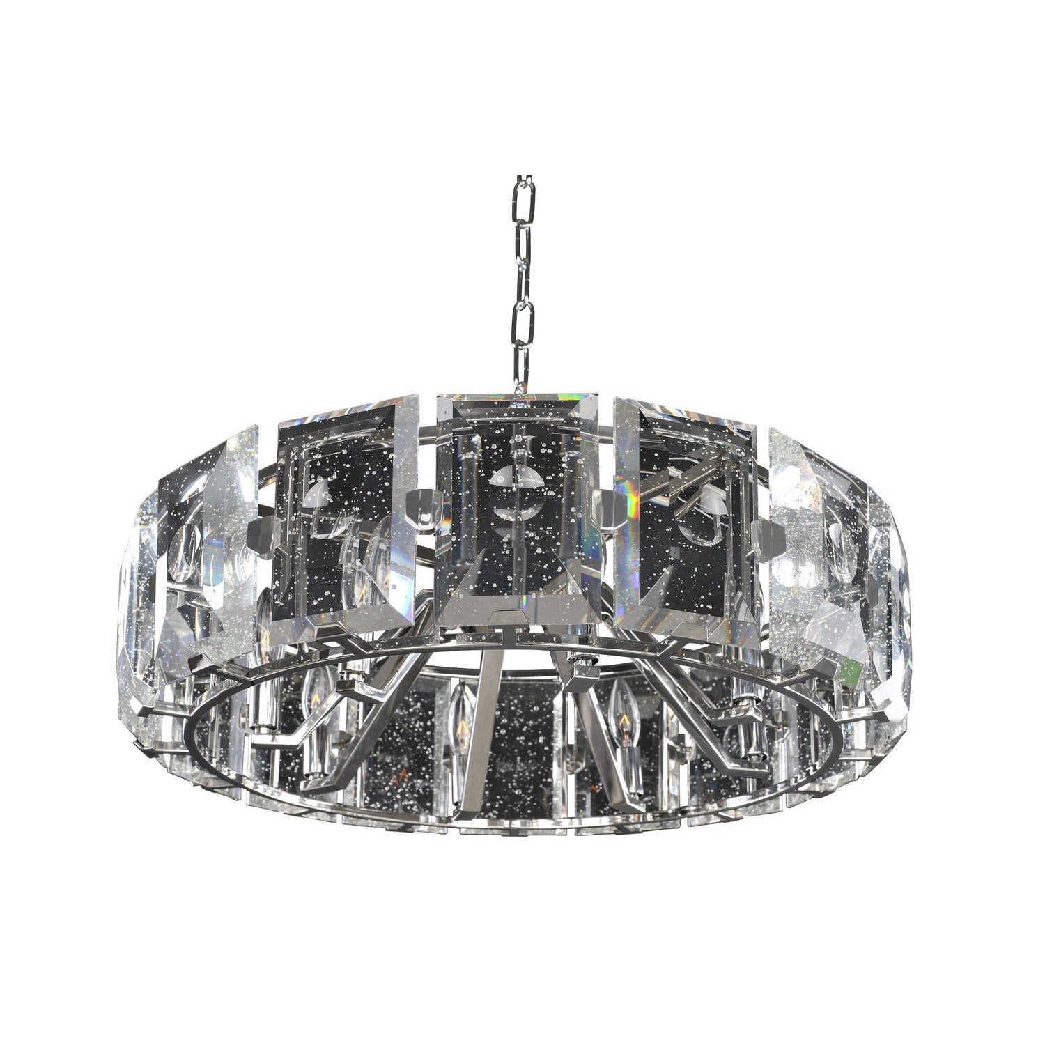 Kalco - 390452SL - Eight Light Pendant - Giada - Stainless Steel
