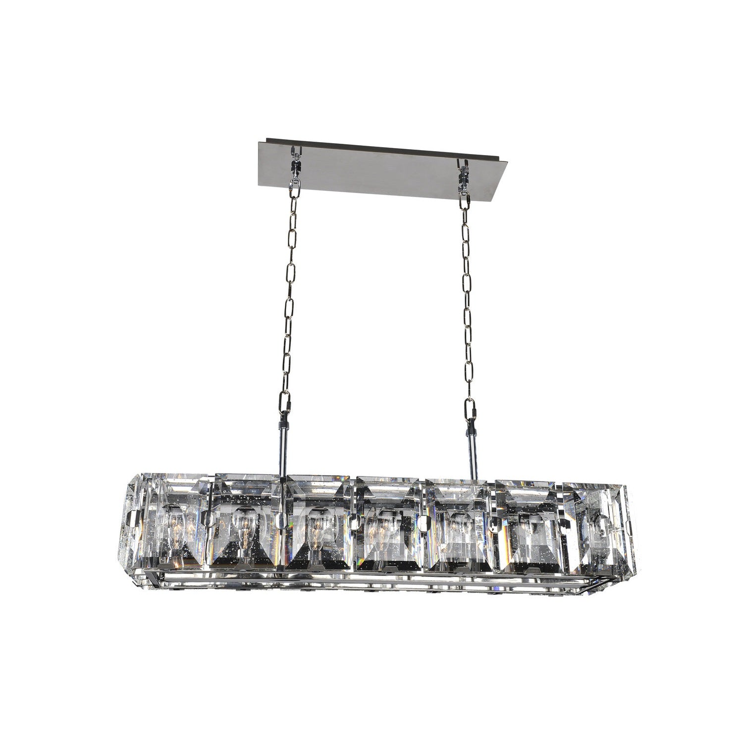 Kalco - 390465SL - Seven Light Island Pendant - Giada - Stainless Steel
