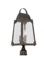 Kalco - 403700AGB - Three Light Post - Pier Mount - Arlington - Aged Bronze