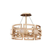Kalco - 500640MG - Three Light Semi Flush Mount - Metropolis - Modern Gold