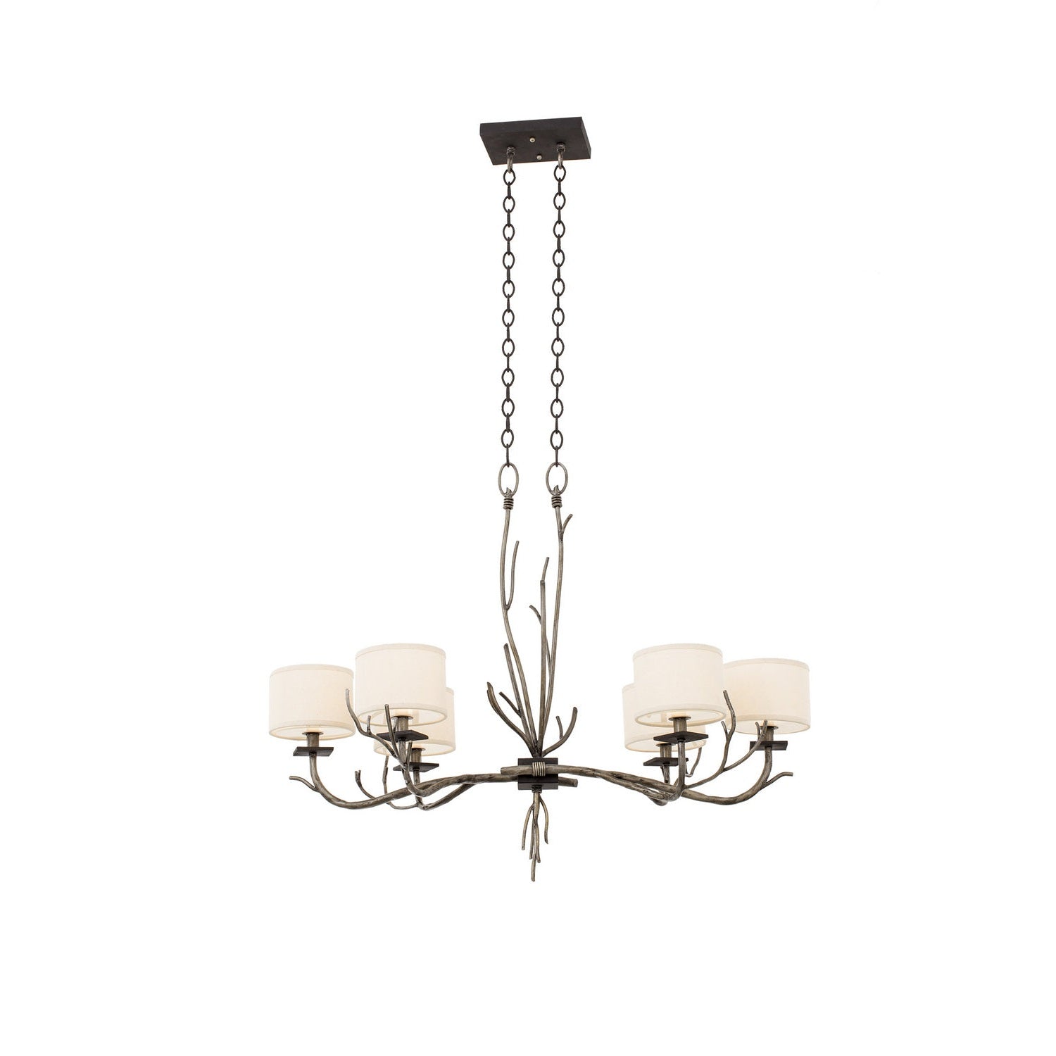Kalco - 501050BJT - Six Light Chandelier - Denali - Bronze Jewel Tone