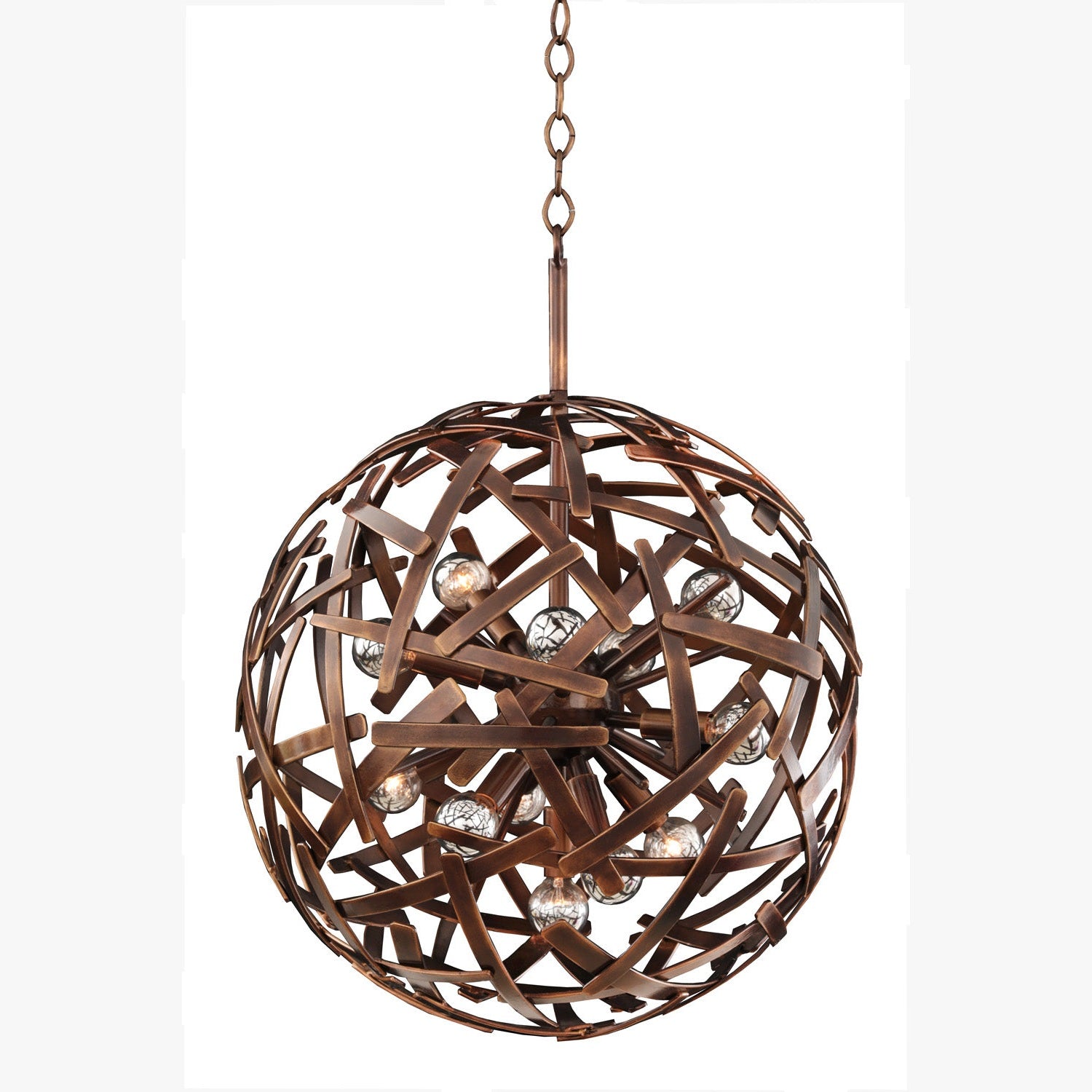 Kalco - 501553CP - 12 Light Pendant - Ambassador - Copper Patina