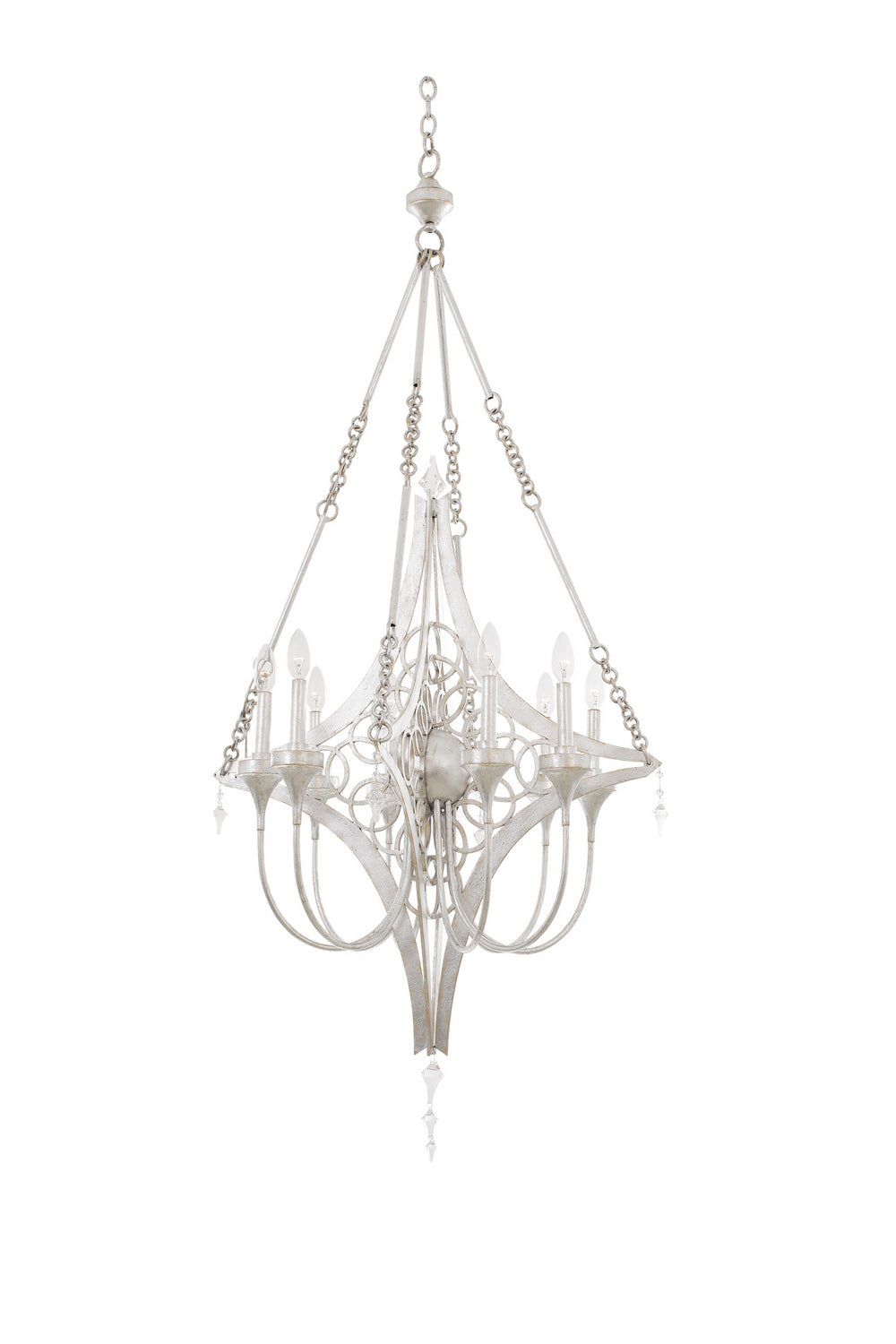 Kalco - 501772GSL - Eight Light Chandelier - Loveland - Gold Silver Leaf