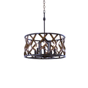 Kalco - 501851MC - Five Light Pendant - Soho - Milk Chocolate