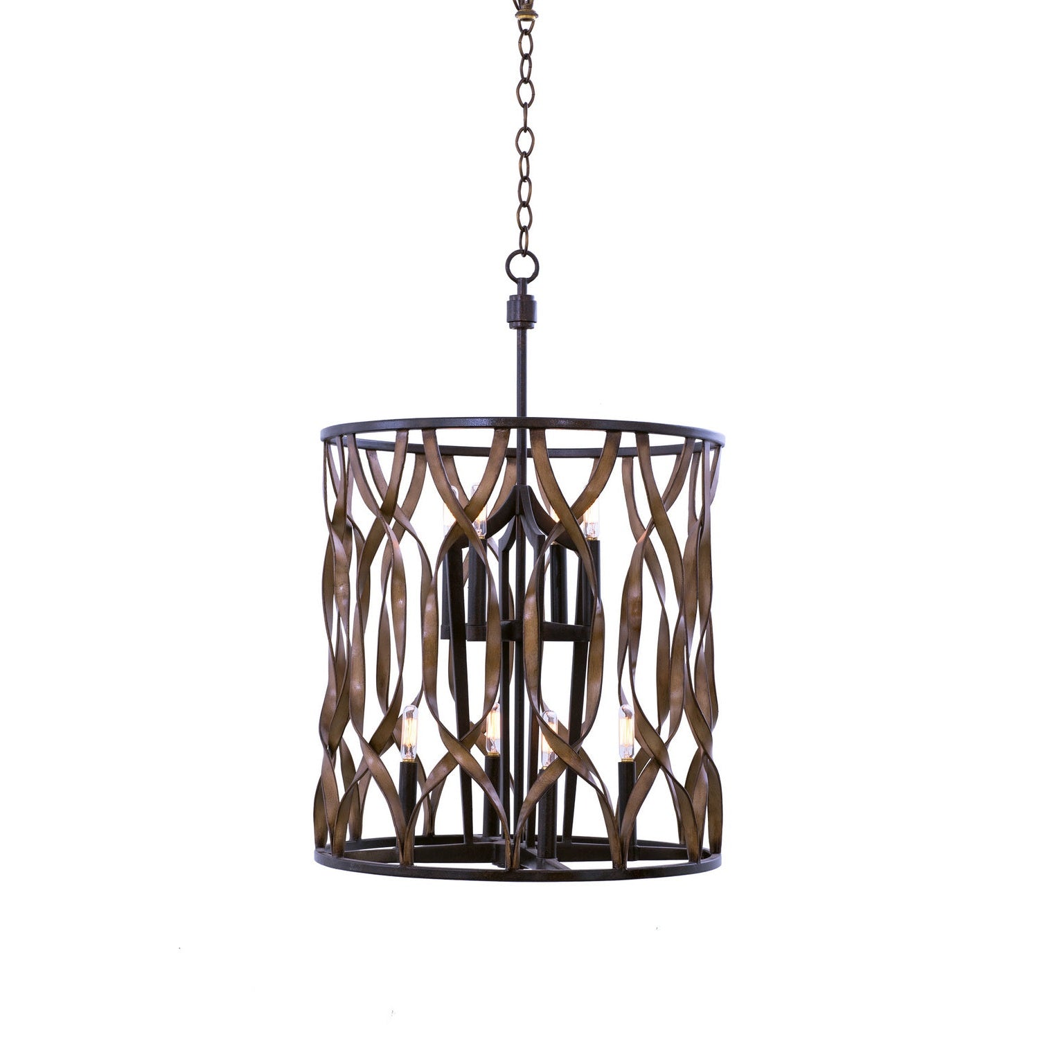 Kalco - 501852MC - Eight Light Foyer Pendant - Soho - Milk Chocolate