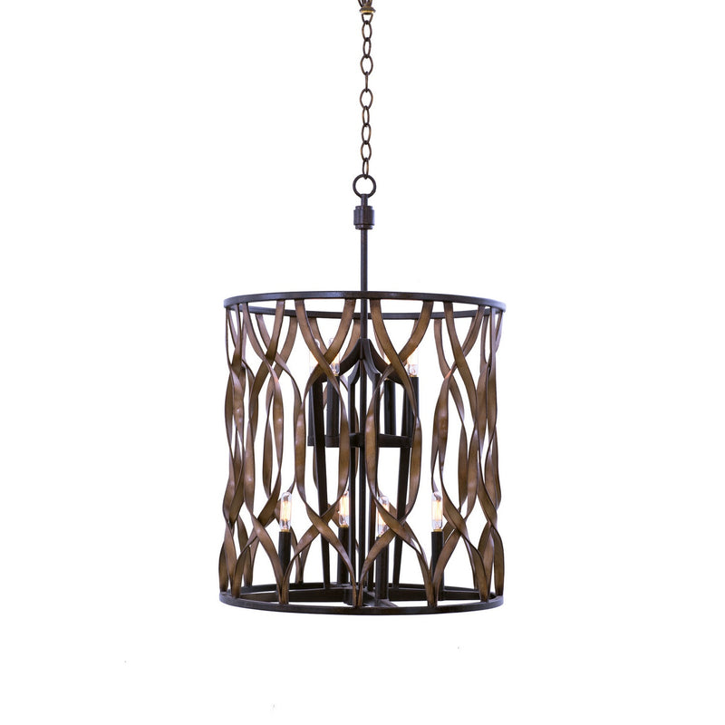 Kalco - 501852MC - Eight Light Foyer Pendant - Soho - Milk Chocolate