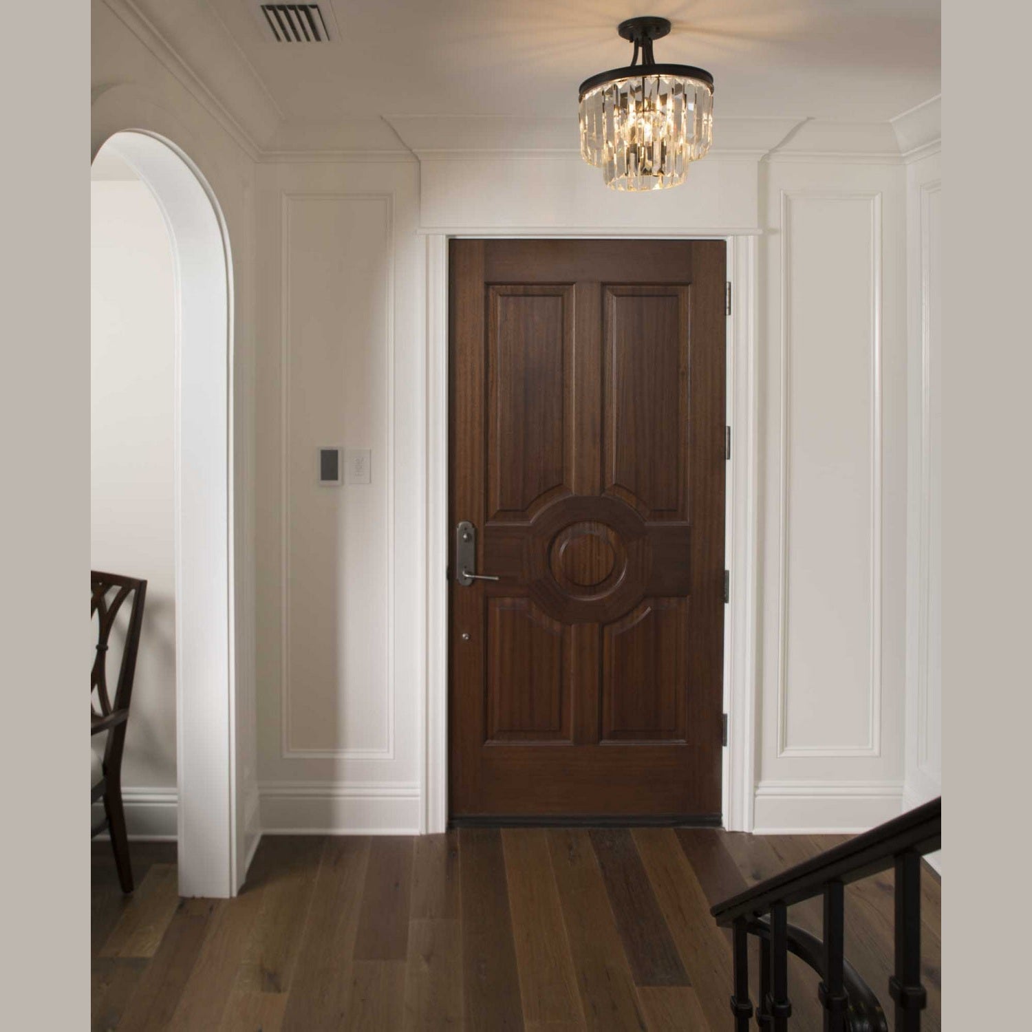 Progress Lighting - P2326-20 - Three Light Semi-Flush Convertible - Glimmer - Antique Bronze