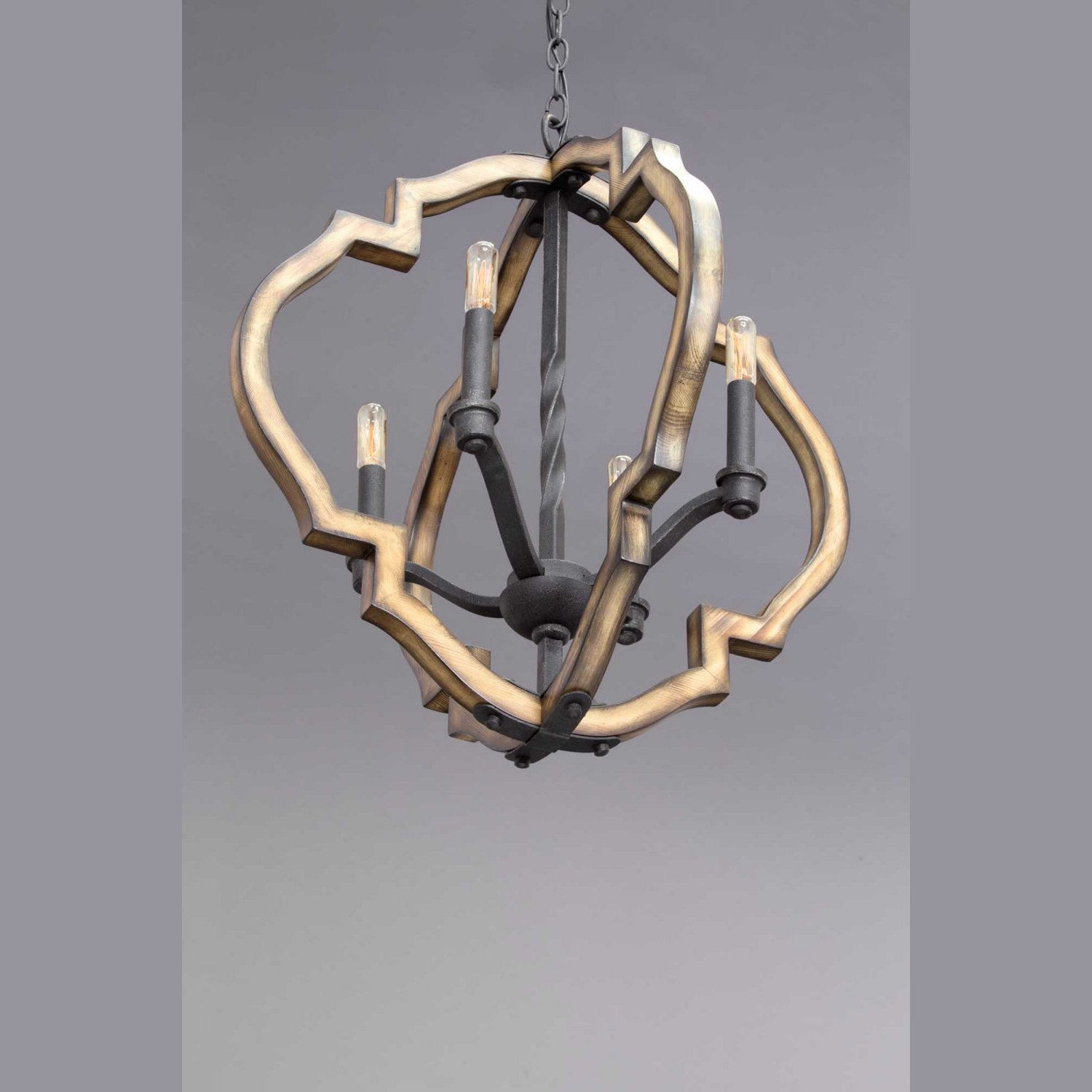 Progress Lighting - P4766-71 - Four Light Chandelier - Spicewood - Gilded Iron