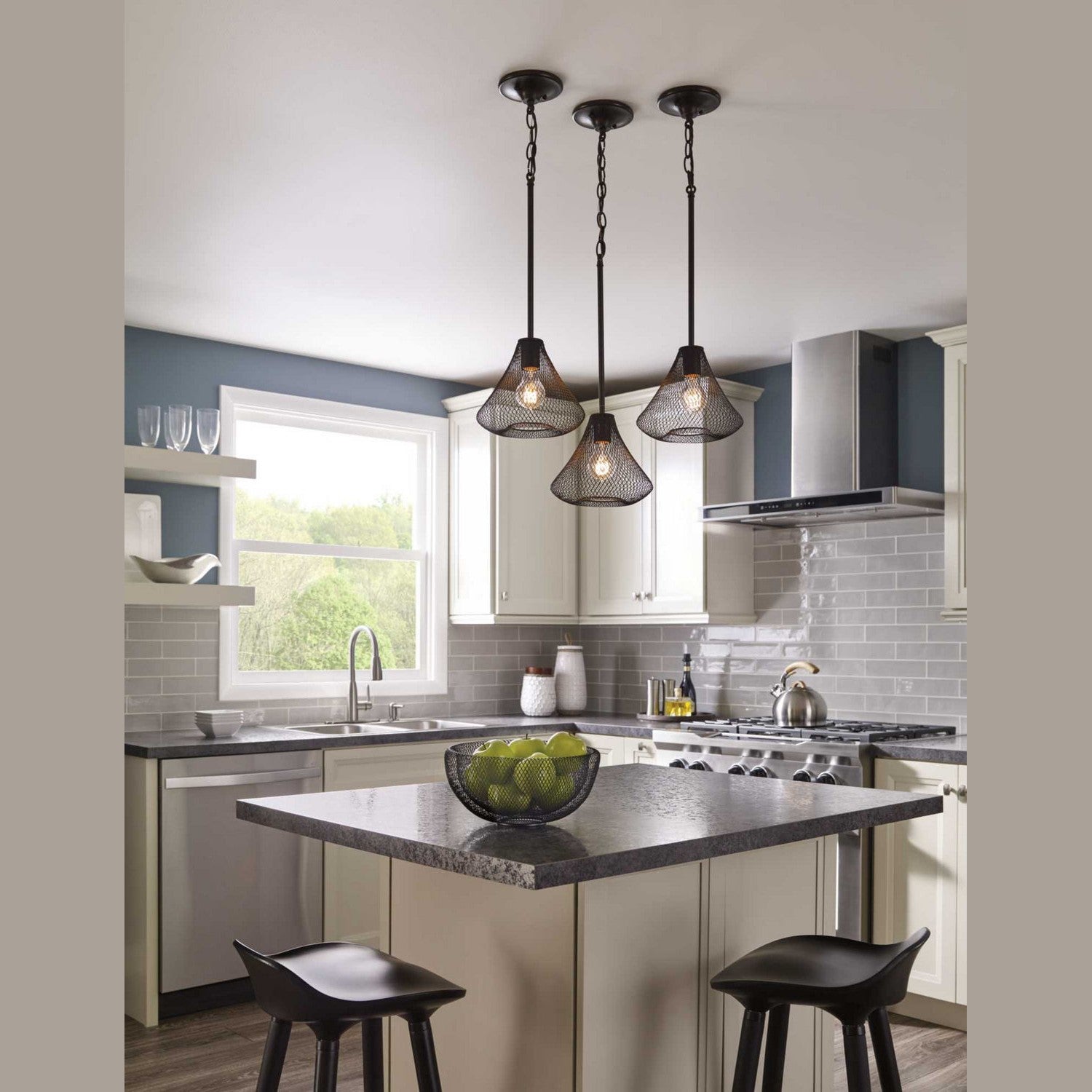 Progress Lighting - P5338-20 - One Light Mini Pendant - Mesh - Antique Bronze