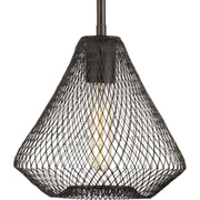 Progress Lighting - P5338-20 - One Light Mini Pendant - Mesh - Antique Bronze