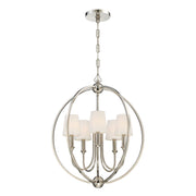 Crystorama - 2247-PN - Five Light Chandelier - Sylvan - Polished Nickel