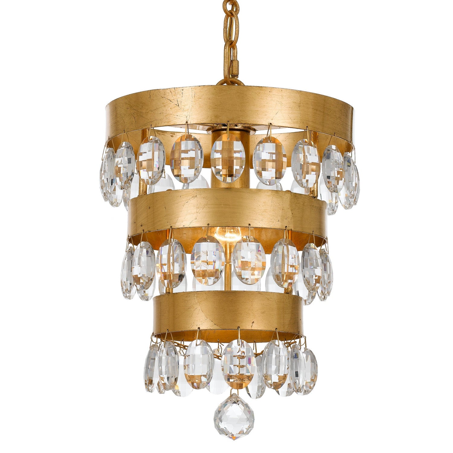 Crystorama - 6103-GA - One Light Mini Chandelier - Perla - Antique Gold