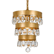 Crystorama - 6103-GA - One Light Mini Chandelier - Perla - Antique Gold