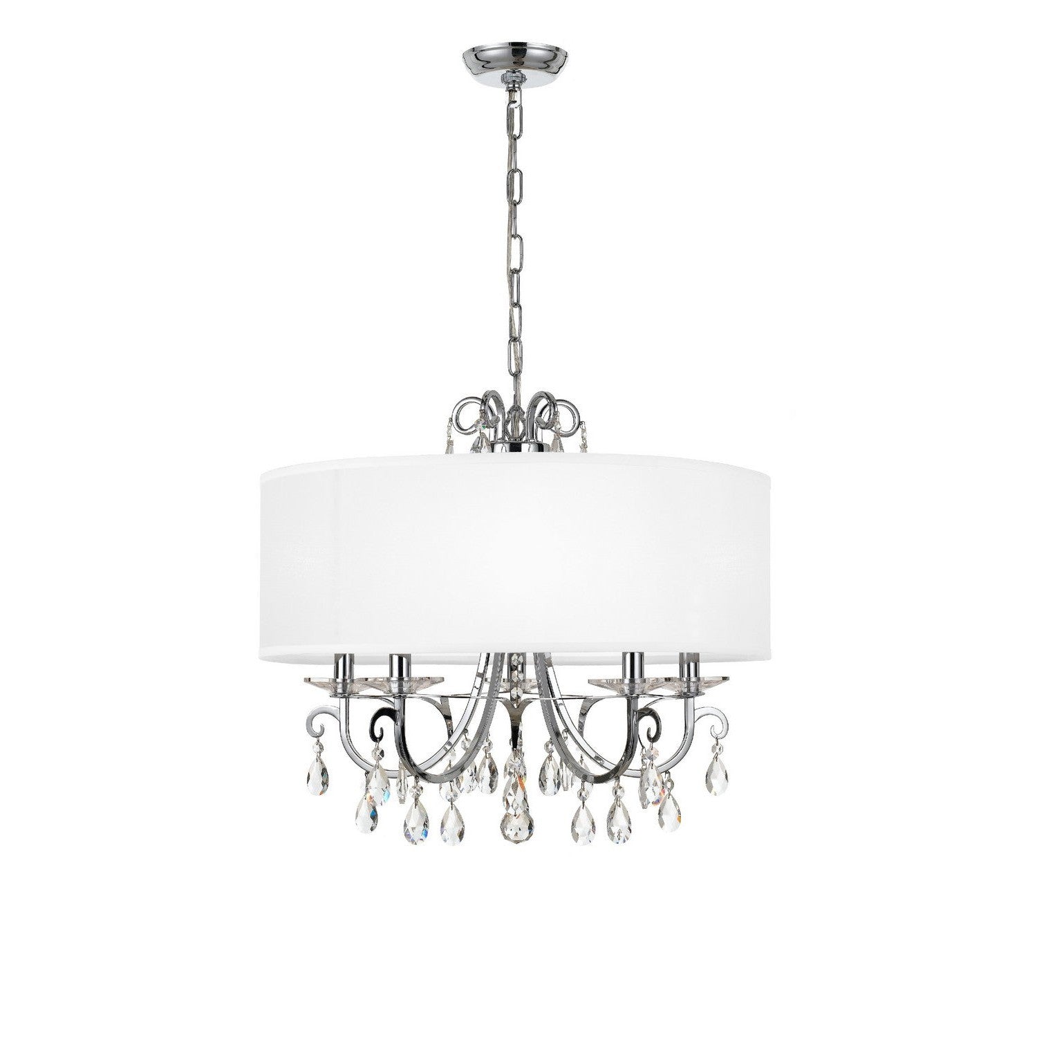 Crystorama - 6625-CH-CL-MWP - Five Light Chandelier - Othello - Polished Chrome