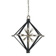 Framburg - 4818 PN/MBLACK - 11 Light Chandelier - Axis - Polished Nickelwith Matte Black