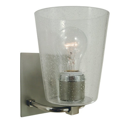 Framburg - 4851 SP/PN/CS - One Light Bath - Mercer - Satin Pewter w/Polished Nickel