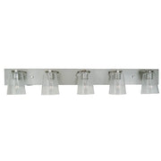 Framburg - 4855 SP/PN/CS - Five Light Bath - Mercer - Satin Pewter with Polished Nickel