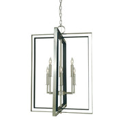 Framburg - 4865 BN/MBLACK - Six Light Chandelier - Symmetry - Brushed Nickel w/Matte Black