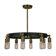 Framburg - 4889 AB/MBLACK - Eight Light Chandelier - Felix - Antique Brass w/Matte Black