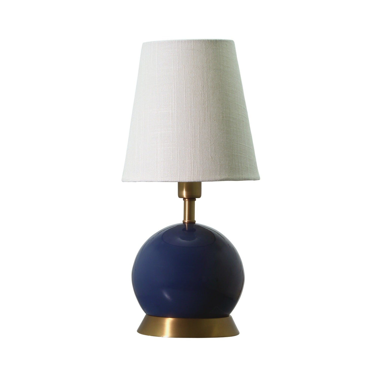 House of Troy - GEO109 - One Light Table Lamp - Geo - Navy Blue with Weathered Brass accents