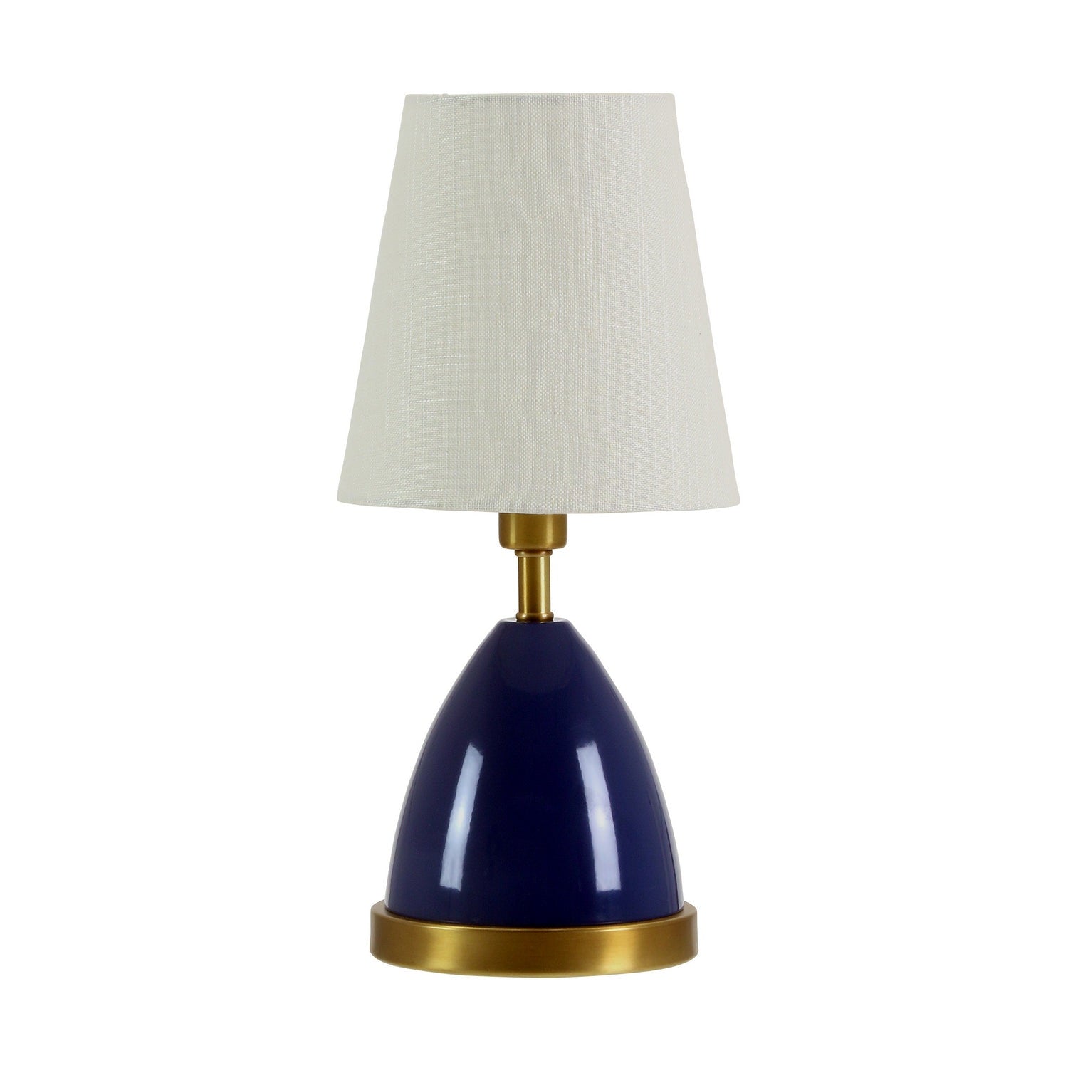 House of Troy - GEO209 - One Light Table Lamp - Geo - Navy Blue with Weathered Brass accents