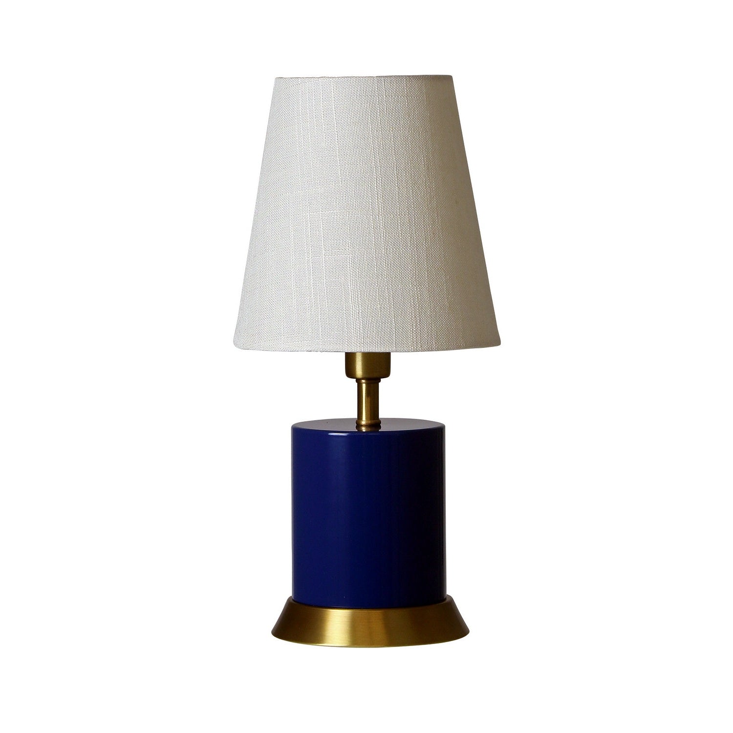 House of Troy - GEO309 - One Light Table Lamp - Geo - Navy Blue with Weathered Brass accents